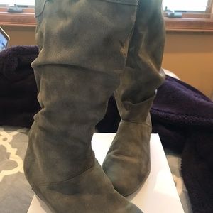 Grey Mid-Calf Boots